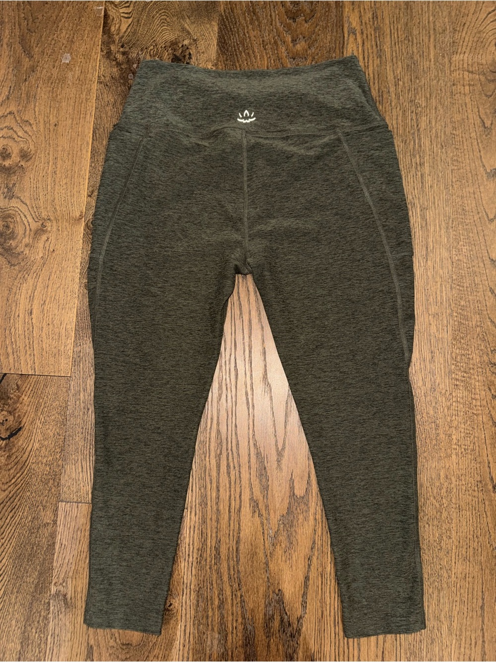Beyond Yoga High-Waisted Heathered Olive Green Leggings Women’s Size 1X